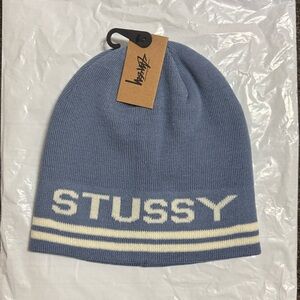 SStussy Jacquard Striped Skullcap - FADED BLUE NWT